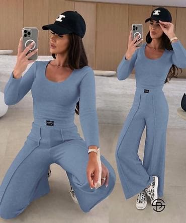 claire's beograd: ✅Ženski komplet – dukserica i pantalone sa širokim nogavicama ✅2300 — 2