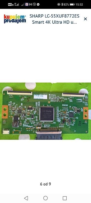 sobne antene za tv: SHARP LC-55XUF8772ES Smart 4K Ultra HD – delovi Dostupne originalne — 7
