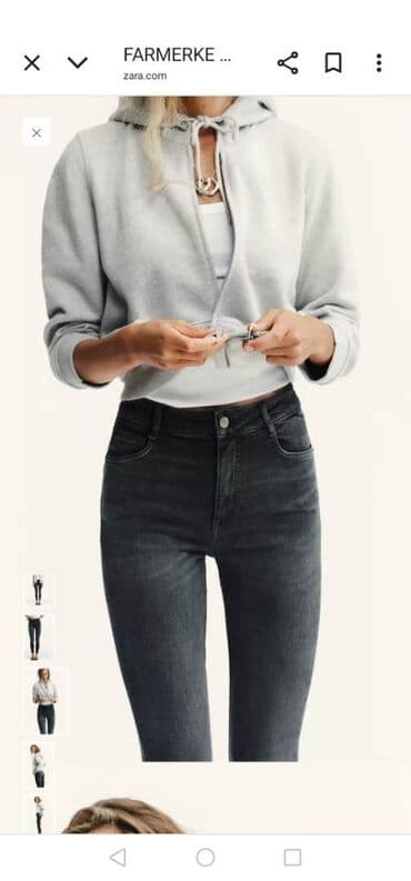 nike tech fleece m: Farmerke zara skinny sculpt nove, imaju elastina visok struk, sive i — 14