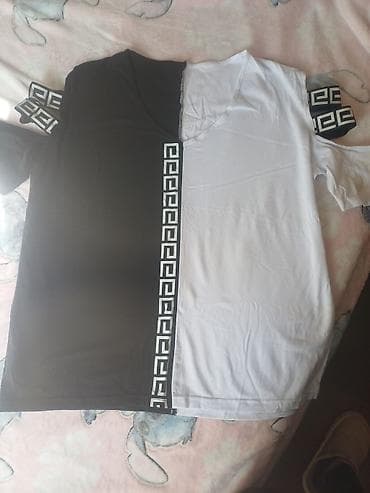 zenske majce: Zenska nova majica kratkih rukava – crno-bela, pola-pola dizajn sa — 1