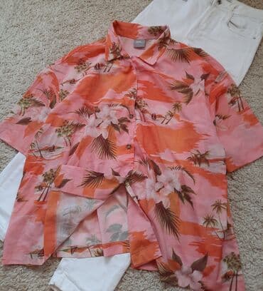 crop top c a: Asos, M (EU 38), Viskoza, Cvetni, bоја - Boja breskve — 4