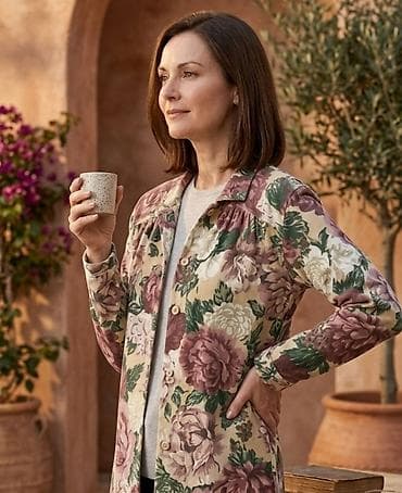 iqos lil solid boje: Ženska dugmadasta košulja/jaknica sa floralnim printom - Dizajn — 1