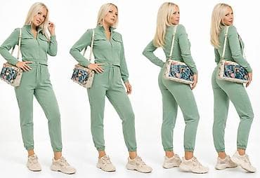 Zelena ženska trenerka – komplet jakna + donji deo - Boja: pastelno