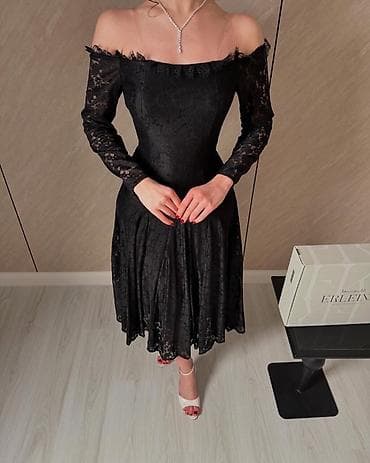 Men's Footwear: 🔥Elegantna crna čipkana haljina – midi dužina po top ceni 1900 din — 4