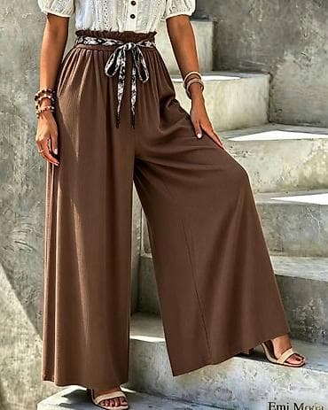 top s perjem: Pantaline siroka nogavica sa marama — 2