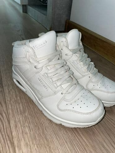 skechers decije patike svetlece: Skechers patike – visoki model, bela boja - Brend: Skechers (logotip — 1