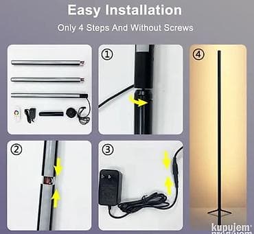 uradi sam ormari:   Podna LED lampa visine 150 cm sa daljinskim osetljivim na dodir — 2