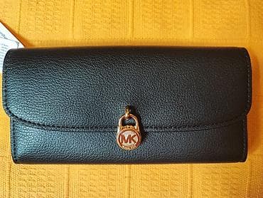 Novčanici: Michael Kors Hamilton novčanik u crnoj boji sa prepoznatljivim zlatnim — 1