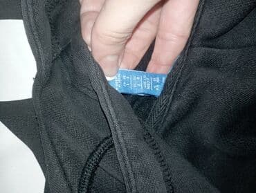 Trousers: Sweatshirt, S, Adidas, color - Black, With a hood — 3