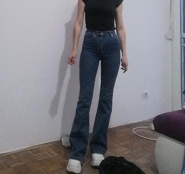 pantalone sa resama: Zvonarice pull xxs imaju elastina — 1
