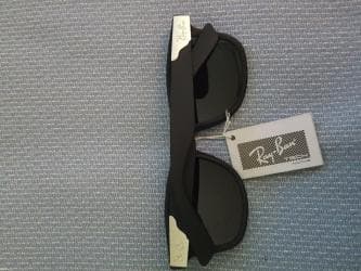 Naočare: Ray ban way farer, crne, unisex, nove. Crno staklo i crn ram model — 4