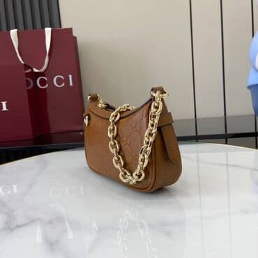 mona male torbe: Torba za rame, Gucci, Materijal: Koža — 5