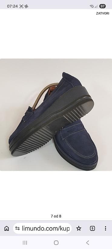 zara mokasine zenske: Ženske mokasine – tamnoplave - Materijal gornjišta: antilop/brušena — 3