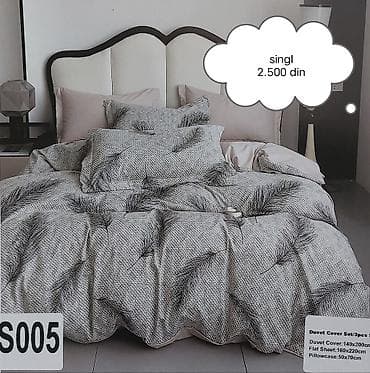 posteljina sa srcima: 🩷Singl posteljine🩷 🩵Čaršaf-160*220 🩷Jorganska navlaka-140*200 — 2