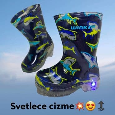 cizme sa crvenim djonom: Odlican model svetlecih gumenih cizmica koje svetle na pritisak — 4