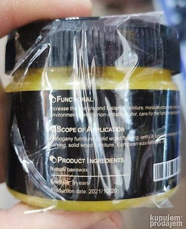 otiraci za kucu pepco: Krema---Pcelinji vosak za namestaj. --za poliranje. Novo, nekorisceno — 5