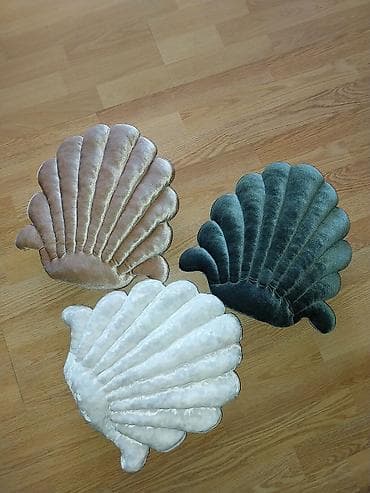 pokrivaci za kauc: Dekorativni jastučići u obliku školjke - Materijal: mekani baršun sa — 4