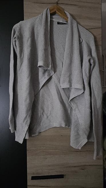 terex obuca zenska: Sivi ženski kardigan – Jeans Pascal - Model: otvoreni kardigan bez — 2