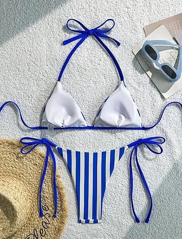 Kupaći kostimi: - Dizajn: klasičan trouglasti grudnjak i bikini gaćice sa vezivanjem — 2