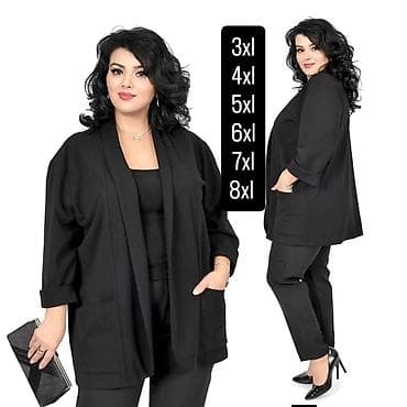 Ženski elegantni kardigan – plus size - Model bez kopčanja, ravne