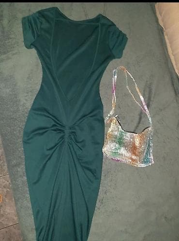 romanson satovi: Elegantna večernja kombinacija: uska midi haljina vel S- M + — 6