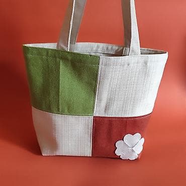 torbe od platna: Torba – ručni rad, patchwork dizajn - Materijal: čvrsto platno/keper — 2