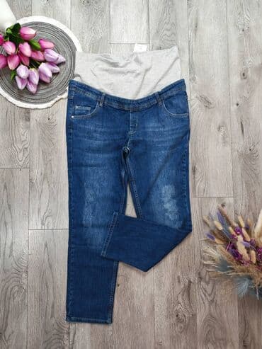 haljine za punije dame sa stomakom: Trudničke farmerice Veličina 44 Struk 47 - 50 cm Za sve informacije — 2