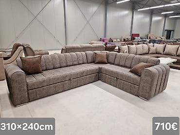 trpezarijske stolice krusevac cena: Ugaone garniture – više modela i dimenzija - Model 1: siva plišana — 8