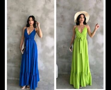 kaftan haljina: S (EU 36), M (EU 38), L (EU 40), bоја - Tamnoplava, Večernji, maturski, Na bretele — 1