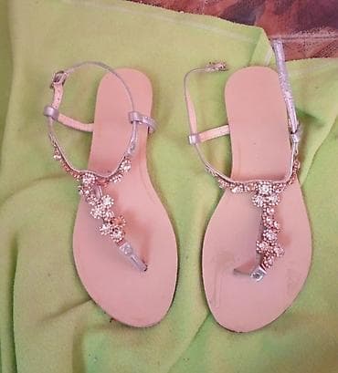 sandale 38: Ženske letnje sandale – 2 para - Par 1: Ravne sandale sa prstima — 2