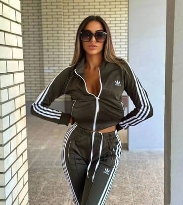 Women's Clothing: Adidas, M, Stripes, color - Black — 1