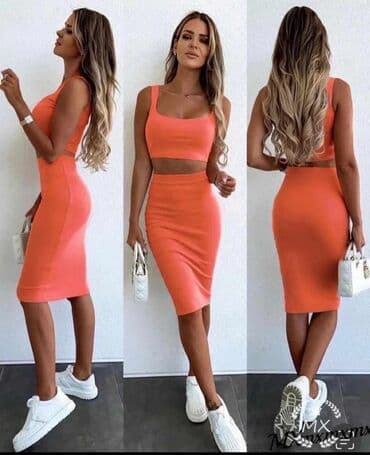 suknja i top komplet: Kompleti - crop top majica i suknja, suknja je duzine 50cm, radimo ih — 5