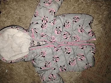 5.11 jakne: Dečija zimska jakna sa kapuljačom – Minnie Mouse motiv - Boja: siva — 1