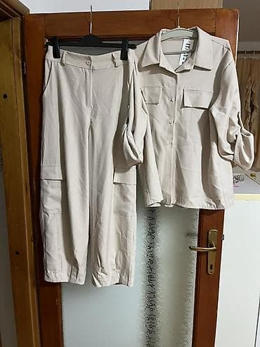 delovi za satove: Komplet košulja + pantalone u bež/peščanoj nijansi. - Gornji deo — 1