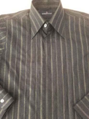 crne pantalone i bela kosulja: SORRENTO svečana košulja pamuk 100% sjajne niti zlatne na crnoj — 3
