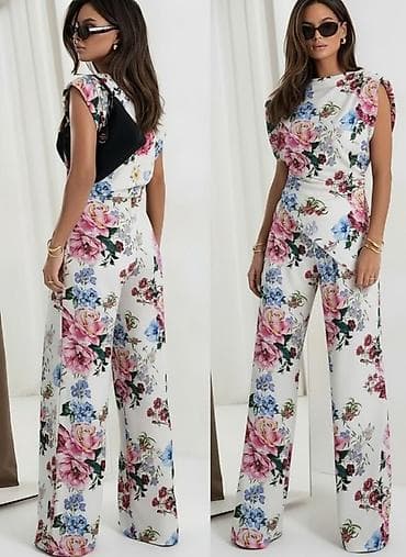 pantalone mango: 🔥Ženski komplet – top bez rukava i široke pantalone sa visokim — 5