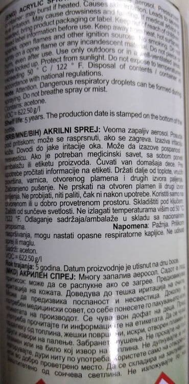 casa nova kragujevac – слике: Beorol acryl crveni sprej 400 ml,rok upotrebe do 31.08.2027.,nov — 3