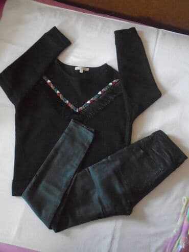 beli komplet sako i pantalone: S (EU 36), Jednobojni, bоја - Crna — 1