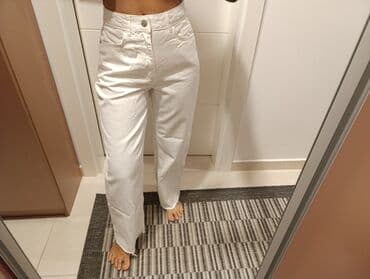 pantalone od vestacke koze: Bele farmerke Waikiki. Farmerke su nove, nisu nosene, samo je skinuta — 6