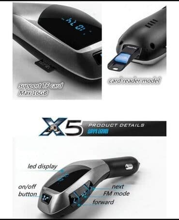 zaštita za pojas u autu: Cena 1450 din Bluetooth FM Transmiter model X5, izuzetan uređaj za Vaš — 1
