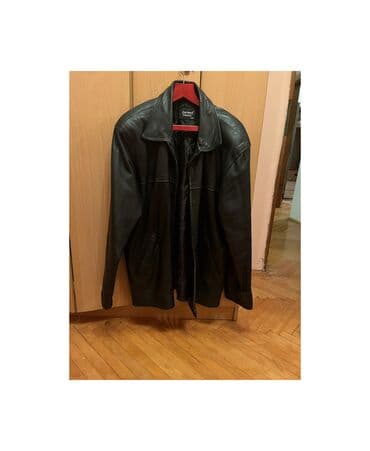 kožne pantalone: Kožna jakna Prava koža, 2XL (EU 56), Luciano Bellini, bоја - Crna — 1
