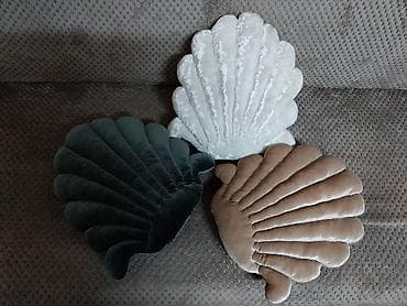 3d čipka: Ukrasni jastuci u obliku školjke - Materijal: mekani baršun sa nežnim — 2