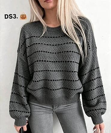 mona torbuca: Ženski pleteni džemper – model S218# (DS3) - Kroj: komotan, sa — 2