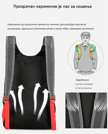 Oprema za skijanje: Nov ranac od vodootpornog poliestera otpornog na habanje. Kapacitet — 8