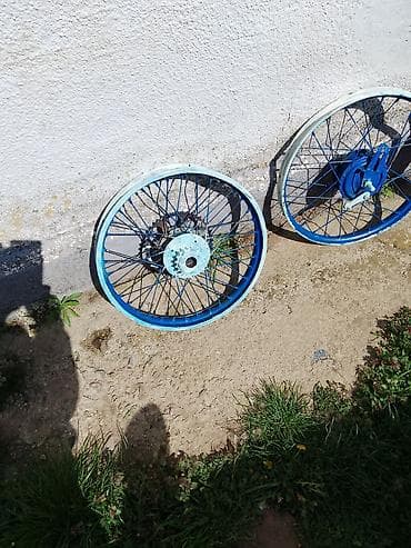 najjace sirene za auto: Komplet točkova za moped pony expres - Prednji i zadnji žbičani točak — 5