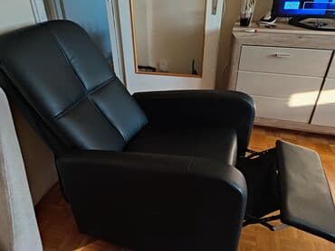 Ostali nameštaj: Fotelja - Veštačka koža, sa kliznim nagibnim mehanizmom i ugrađenim — 4