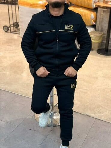 Prsluci: ✅Pamucni muski komplet trenerke – gornji deo sa rajsferšlusom i donji — 9