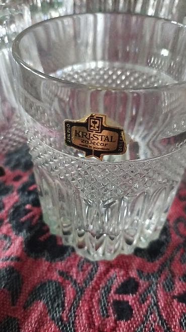 maxers nova kolekcija: Kristalne čaše "Kristal" Zaječar, sa original nalepnicama. Komplet od — 1
