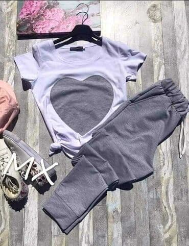 pull and bear suknje: Pamucni srce 💖 kompleti 🌟 Srce trenerka 3700din,srce suknja 2800 din — 5