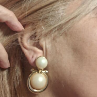 kutija za nakit za devojcice: Clip-on earrings, Material: Pearl, Cubic zirconia, Stainless steel — 12
